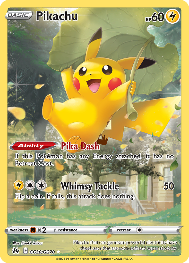 Pikachu GG30 Crown Zenith Galarian Gallery card