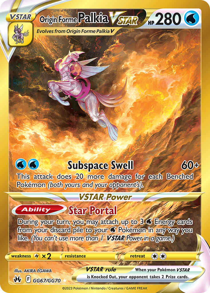 Origin Forme Palkia VSTAR GG67 Crown Zenith Galarian Gallery card