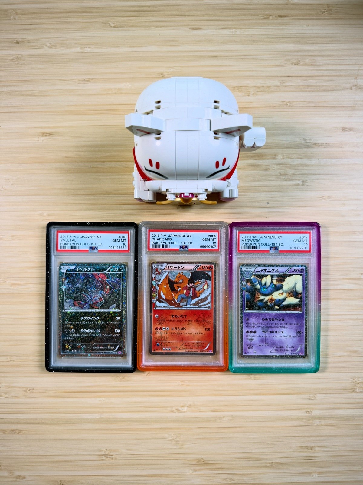 Pokémon card collection with display model